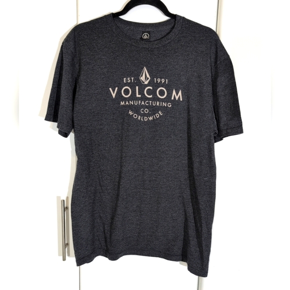Volcom Graphic Worldwide Tee Slim Short Sleeve Cotton Casual Large Men's - Picture 1 of 5